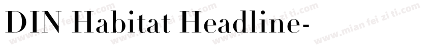 DIN Habitat Headline字体转换